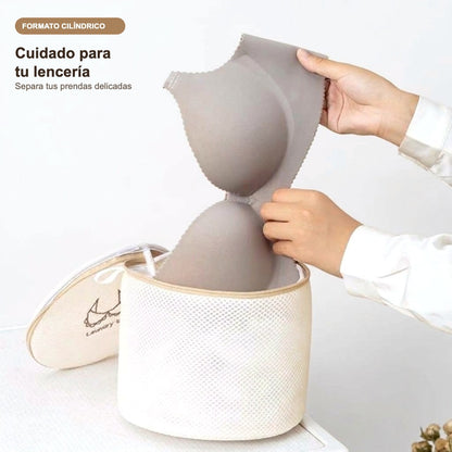 Cuidado para tu lencería, bolsa cilíndrica de malla real