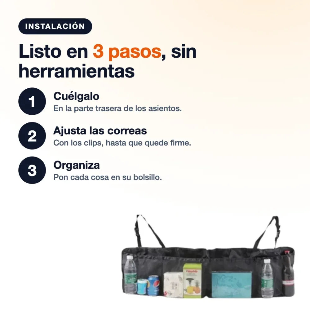 Instalación del organizador de maletero en 3 pasos