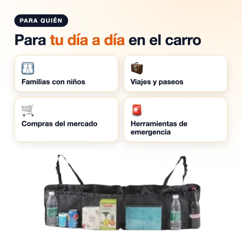 Para quién es el organizador de maletero
