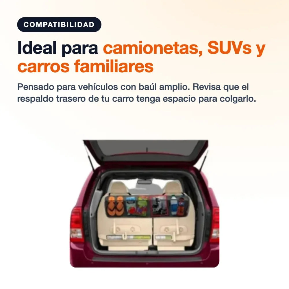 Compatibilidad con camionetas, SUVs y carros familiares